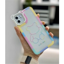 Hype Store Go Aksesuar Iphone 11 Kılıf Köşeli Renkli Ayıcık Kamera Korumalı Kılıf