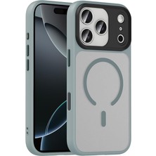 Hype Store Senon iPhone 17 Pro Için Kılıf Mat Arka Yüzey Magsafe Uyumlu Şarj Özellikli Flet M-Safe Kapak (Gri)