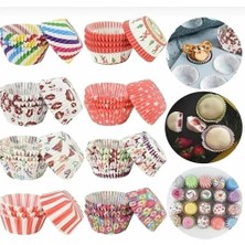 Hype Store Safestore Renkli Kağıt Muffin Kek Kalıpları, 100 Adet