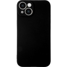 Hype Store Kzy Iletişim iPhone 14 ile Uyumlu Kapak Içi Kadife Kamera Korumalı Lansman Silikon Kılıf - Siyah