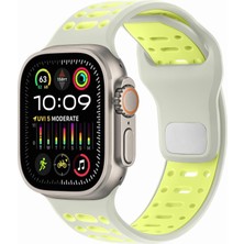 Hype Store Watch ile Uyumlu 42-44-45-46-49 mm Için Spor Silikon Kordon Hava Alabilen Çift Renkli Ultra Hafif Ka