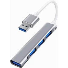 Hype Store Primex Px-Typ5 Ultra Slim Gri USB Hub, 4 Port USB 3.0 Çoklayıcı, USB Çoklayıcı