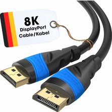 Hype Store Kabeldirekt – 8k Displayport Kablo – 2m – Dp Kablosu, Almanya’da Geliştirilmiştir – 0,5-10M Arasında
