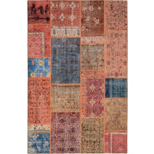 Braventa Collection Cool Halı Carnival Renkli Patchwork Halı Yolluk Eskitme Dijital Baskı Halı Makinede Yıkanabilir Halı