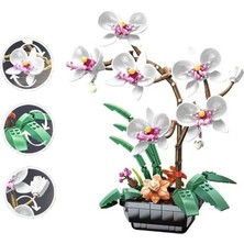 NessiWorld JK29012 Jaki Beyaz Orkide Saksıda 581 Parça Block Oyuncak