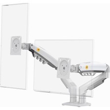 Hype Store North Bayou Nb F160 17-27" Çift Kol 2-9 kg Amortisörlü Monitör Standı (Beyaz)