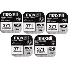 Hype Store Maxell x Maxell 371 SR920SW Gümüş Oksit 0 Mercury Saat Pilleri, 5 Adet
