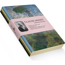 Braventa Collection Retronote Impressionism Series - A6, Claude Monet 4'lü Defter Seti I, Çizgisiz, Toplam 192 Sayfa, He