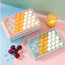 Hype Store Qcraft 33 Hazne Mavi ve Pembe Renklerde Premium Plastik Buz Kalıbı Yeniden Kullanılabilir Küresel Bu