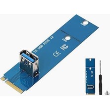 Hype Store 4444 Ngff M2 SSD To USB 3.0 Pci-E 1x 16X Çevirici Dönüştürücü Riser Kart Adaptörü