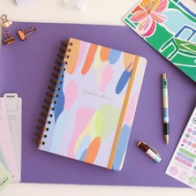 Hype Store Paperora A5 Spiralli Süresiz Renkli Planlayıcı Ajanda Motivasyon Sayfalı Damla