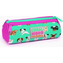 Hype Store Yaygan High Kids Yavru Köpekler Desenli Üç Bölmeli Kalem Çantası - Kız
