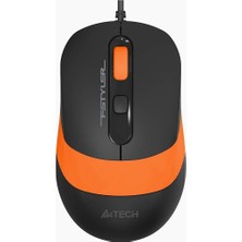Hype Store A4 Tech FM10 Optik 1600 Dpı,4 Buton, Çözünürlük Ayarlamalı Siyah/turuncu Mouse