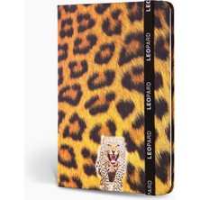 Hype Store Le Color Kumaş Defter Çizgili Lastikli Leopar