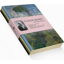 Braventa Collection Retronote Impressionism Series - A5, Claude Monet 4'lü Defter Seti I, Çizgisiz, Toplam 256 Sayfa, He