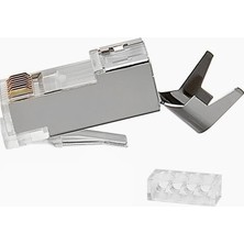 Braventa Collection Tkz 2942 Cat7 RJ45 Metal Ethernet Konnektörü Jack Cat7 U/ftp & S/ftp ve CAT6A S/ftp & U/ftp Tipi Uyu