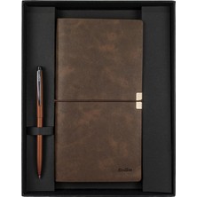 Hype Store Scrikss SD700-C2 Premium Defter C7 Kahverengi & F108 Tükenmez Bronz Set