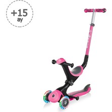 NW NessiWorld Globber Go Up Deluxe Scooter (Işıklı) Pembe