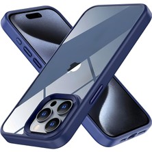 Hype Store iPhone 15 Pro Için Hybrid Serisi Arkası Kristal Şeffaf Polikarbonat Kenarları Silikon Kamera Lens Çe