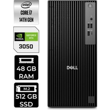 Dell Pro Tower QCT1250 Intel Core I7 14700 48GB 512GB SSD RTX3050/6GB Fdos Masaüstü Bilgisayar & Per4 USB Bellek QCT1250P489