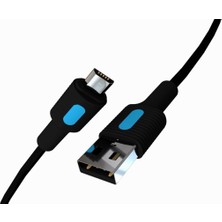 Hype Store Remorax Micro USB Hızlı Şarj Kablosu (Siyah + Mavi/siyah Uç) (120 Cm)