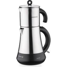 Hype Store Korkmaz Hasbahçe Elektrikli Çaydanlık Satin-Siyah