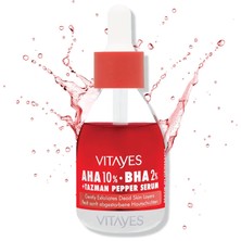 Data Store Aha%10 Bha%2 Kırmızı Peeling Cilt Serumu - Gözenek Sıkılaştırıcı, Cilt Canlandırıcı, Yenileyici, Ton Eşitleyici, Arındırıcı, Siyah Nokta ve Akne Karşıtı, Anti-Aging, Yaşlanma Karşıtı 30 ml