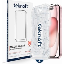 Braventa Collection iPhone 15 Için Kolay Kurulum Kitli Takılırken Camın Altında Kesinlikle Toz Bırakmayan Ekstra Güçlend