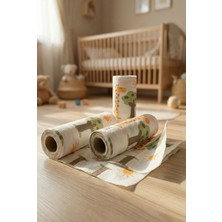 Regron Tek Kullanımlık Pratik Masa Aktivite Kullan At Piknik Kamp Örtüsü 100X120 3'l Rulo Zürafa Desen