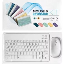 EkoAlışverişDünyam ZR20KM Beyaz Kablosuz Klavye Mouse Set