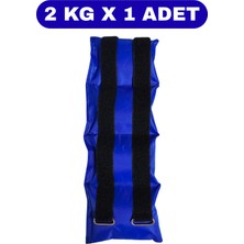 Jukon 2 kg x 1 Adet Toplam 2 kg El ve Ayak Bilek Ağırlığı Kas Güçlendirici Kum Ağırlık Torbası Mavi