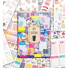 Braventa Collection Girl Power My Dıy Sticker Book 24 * 17 cm 16 Sayfa Özel Tasarım Rengarenk Sticker Kitabı