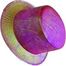 Urfakent Fuşyarenkışıltılıhologramkumaşkaplamafötrsilindirşapkayetişkinboy