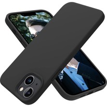 Gtc iPhone 13 / 14 ile Uyumlu Lüx Premium Silikon Lansman Kapak & Kılıf - Siyah