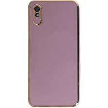 Newface Xiaomi Redmi 9A Kılıf Volet Silikon - Mor ARLSTRTCH-RSG3256