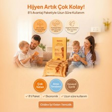 Culiq Islak Mendil Hassas Ciltler Için Cep Boy Çocuk ve Yetişkinler Kokulu 8’li Paket