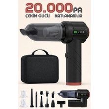 Enshall Yeni Kablosuz Auhma 20.000 Pa Katlanabilir 3 Kademeli Profesyonel Ultra Çekim Güçlü Mini Araç Süpürgesi