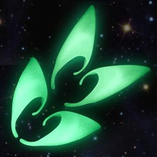 EkoAlışverişDünyam Karanlıkta Yanan Fosforlu Lateks Elf Kulağı 1 Çift 10X5 cm (5510)