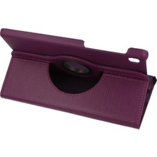 Newface Samsung Galaxy T220 Tab A7 Lite 8.7 Kılıf 360 Tablet Deri Kılıf - Mürdüm Arlstrtch-Rsg