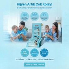 Culiq Islak Mendil Hassas Ciltler Için Cep Boy Çocuk ve Yetişkinler Kokulu 8’li Paket