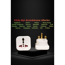 Ingiliz Erkek Fişli Seyahat Adaptörü Ingiltere Fiş Priz Dönüştürücü