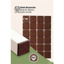 Aylina Mey Ithalat® 90 Adet Kendinden Yapışkanlı 2x2 cm Premium Zemin Koruyucu Keçe Seti