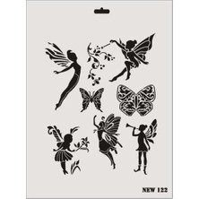 Aylina Mey Ithalat® Rich New Seri N-122 Stencil 35X25 cm