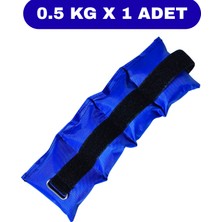 Jukon 0.5 kg x 1 Adet Toplam 0.5 kg El ve Ayak Bilek Ağırlığı Kas Güçlendirici Kum Ağırlık Torbası Mavi