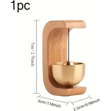 Nexa Masif Ahşap ve Pirinç Kapı Zili Rüzgar Çanı (Manyetik) | Yapıştırıcılı/cam Kapı Uyumlu | Minimal Dekoratif Kapı Çanı | Ev Ofis Dükkan Giriş Zili