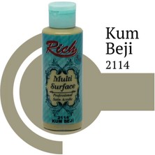 Aylina Mey Ithalat® Rich Multi Surface 2114 Kum Beji Akrilik Boya 120 cc