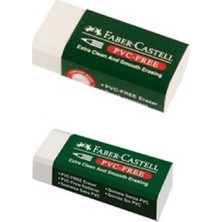 Faber-Castell Beyaz Küçük Boy Silgi 2'li PVC-Free Temiz Silme Özelliği ile