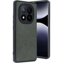 Newface Xiaomi Redmi Note 14 Pro 5g Kılıf Aras Deri Kapak - Koyu Yeşil ARLSTRTCH-RSG3256