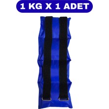Jukon 1 kg x 1 Adet Toplam 1 kg El ve Ayak Bilek Ağırlığı Kas Güçlendirici Kum Ağırlık Torbası Mavi