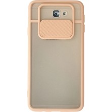 Newface Samsung Galaxy J7 Prime Kılıf Palm Buzlu Kamera Sürgülü Silikon - Pembe ARLSTRTCH-RSG32